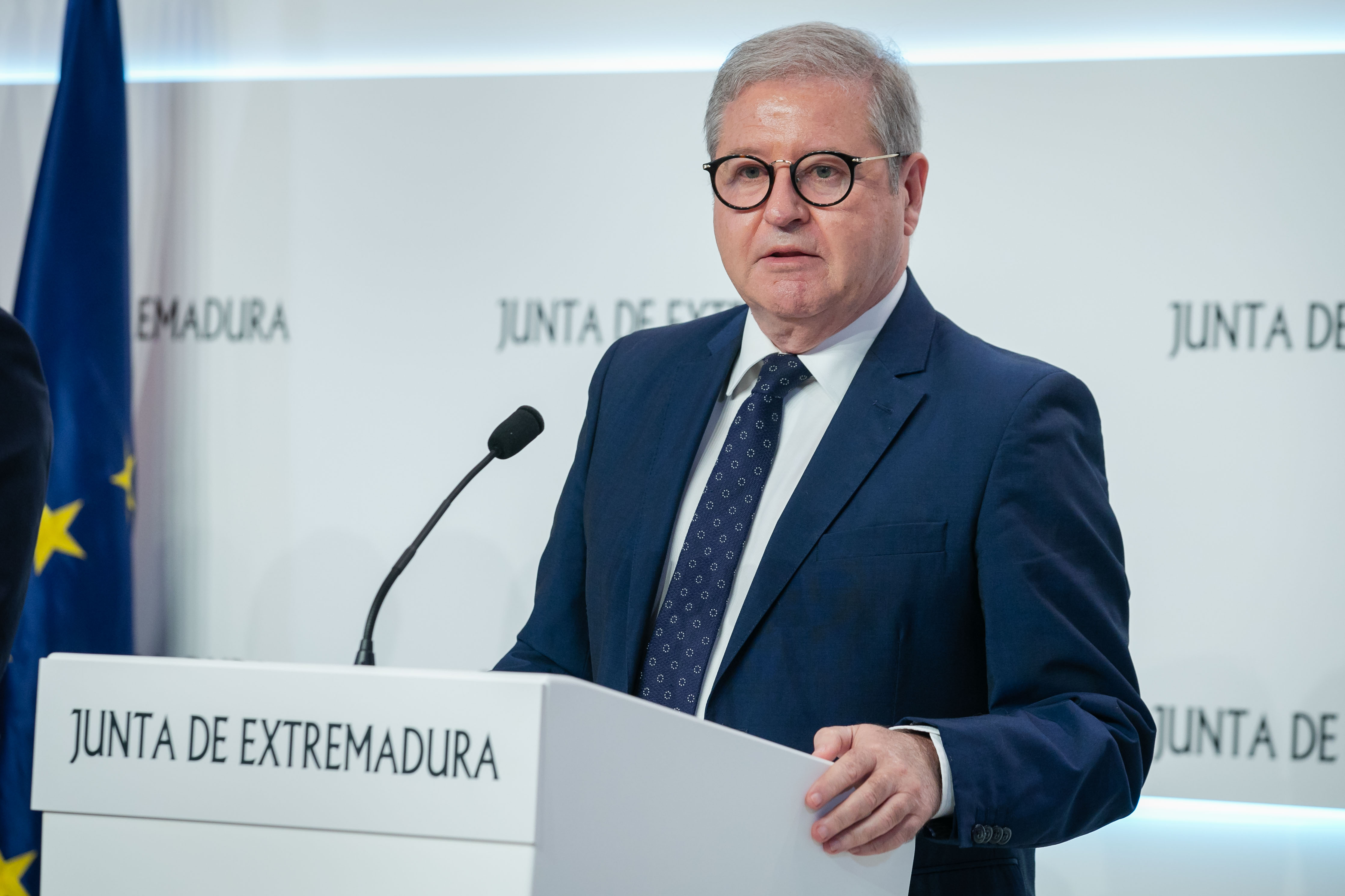 El director de la Fundación Yuste, Juan Carlos Moreno, en la rueda de prensa.