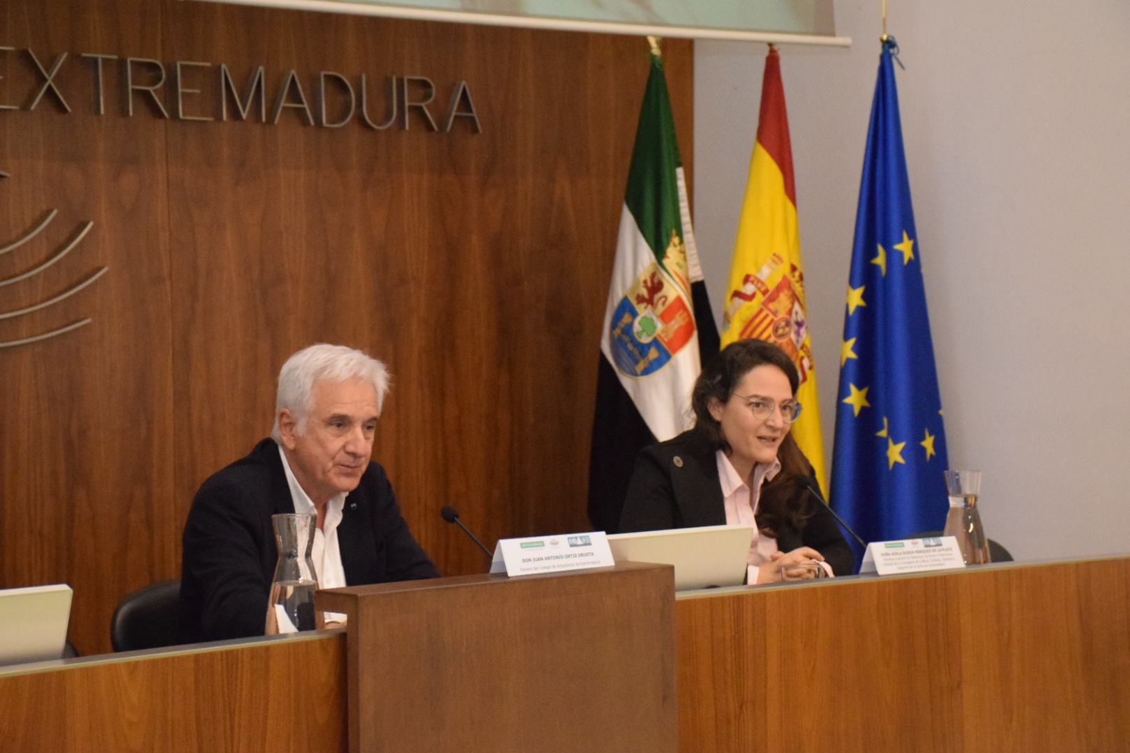 La directora general de Bibliotecas, Archivos y Patrimonio Cultural, Adela Rueda Márquez de la Plata; durante la inauguración.