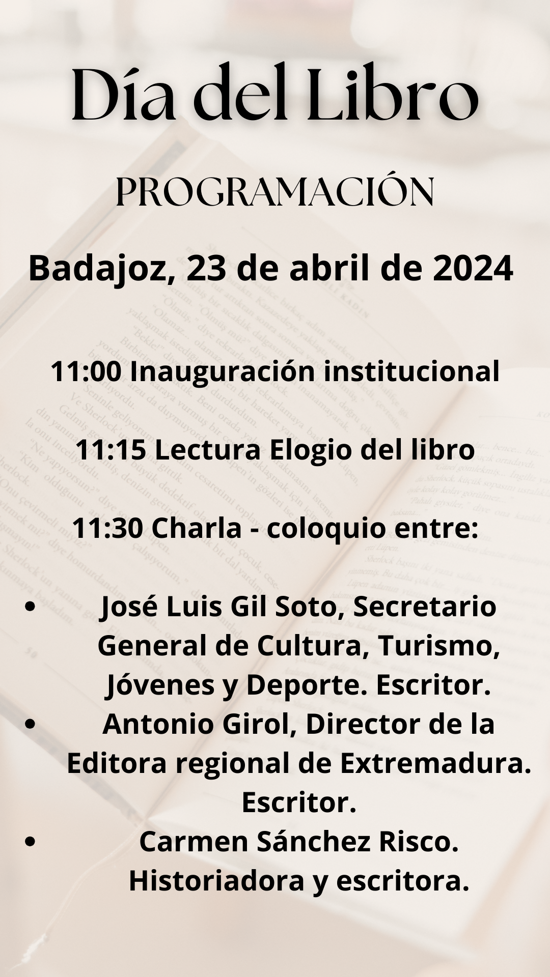 Programa del Día del Libro